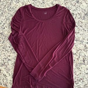14th & Union Deep Burgundy Long Sleeve Top
